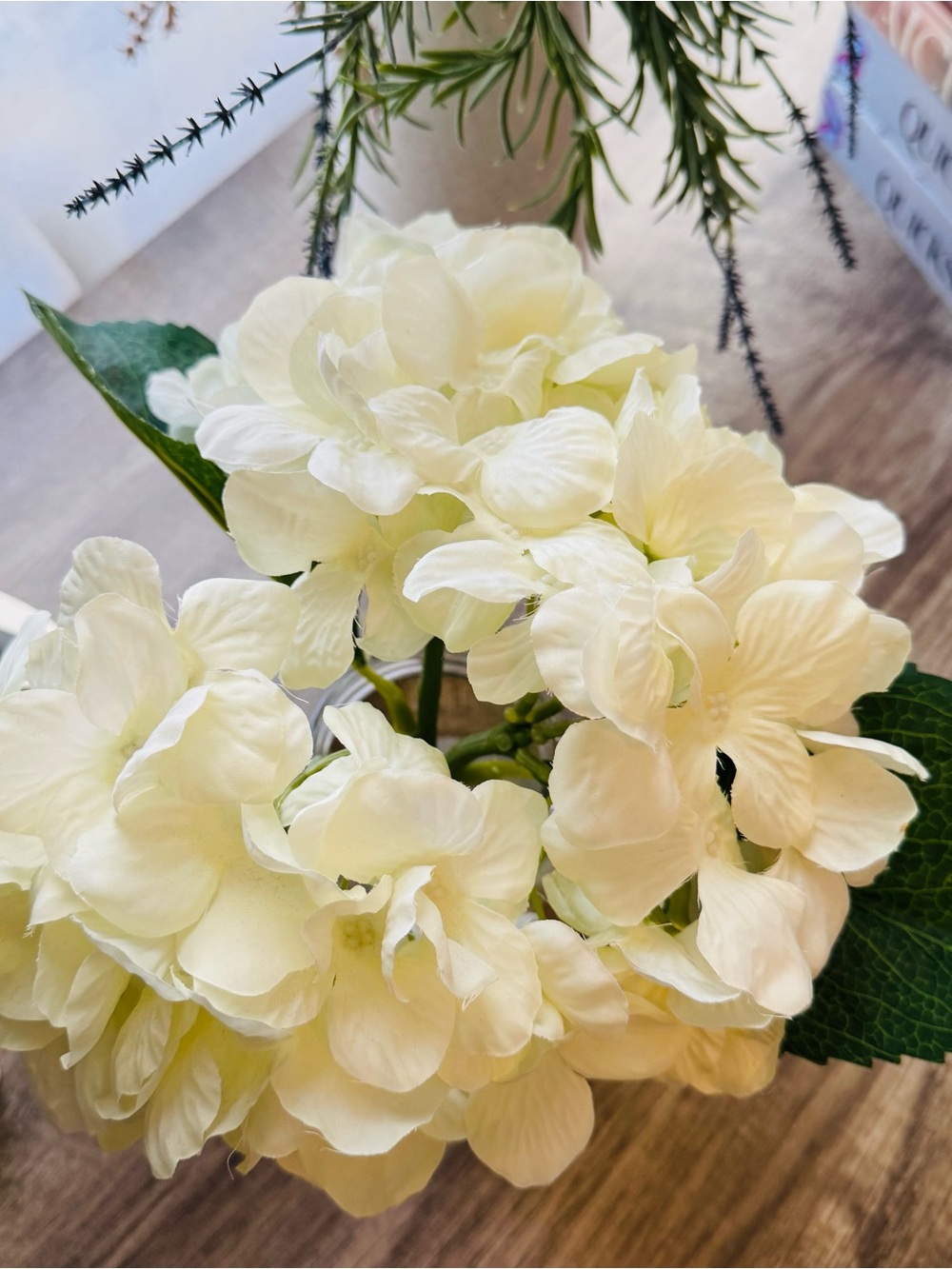 Don’t Buy Please! Thank You! White Artificial Hydrangea Bouquet - Home Accents